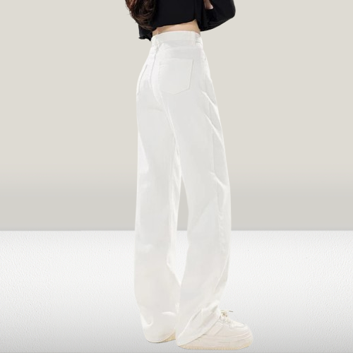 Wide-Leg Straight Trousers