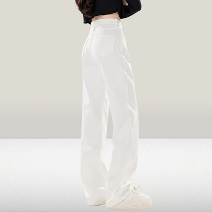 Wide-Leg Straight Trousers