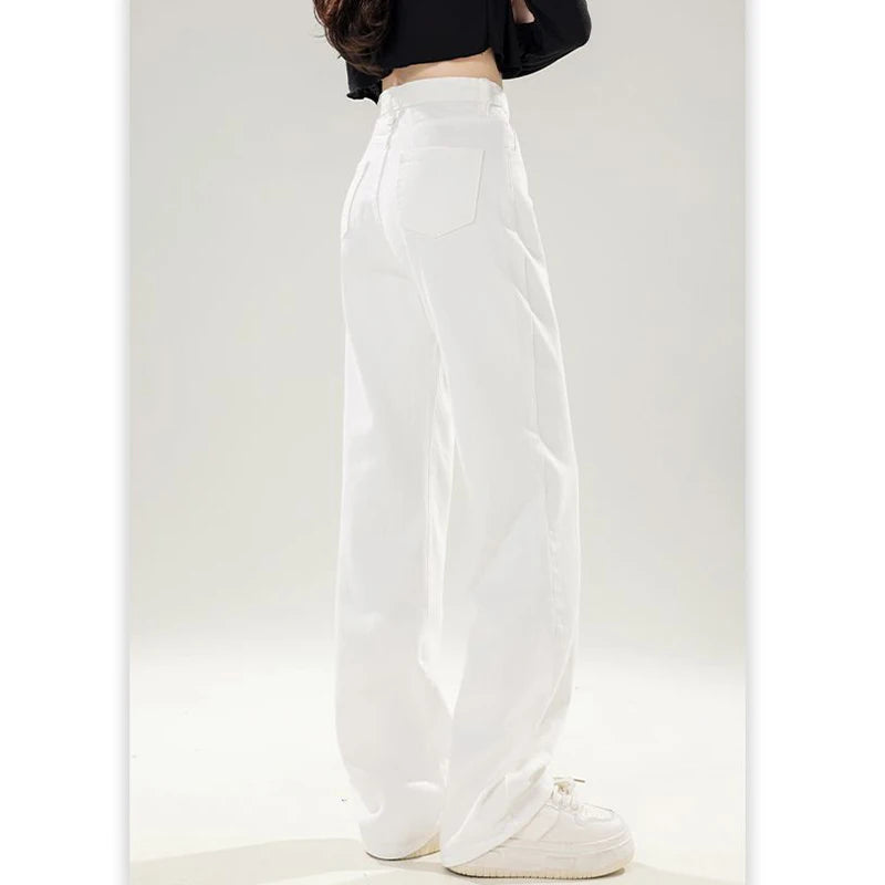 Wide-Leg Straight Trousers