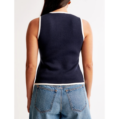 Contrast Trim Knit Tank