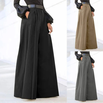 Wide-Leg Pleat Trousers