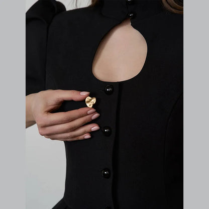 Sculpted Peplum Blouse