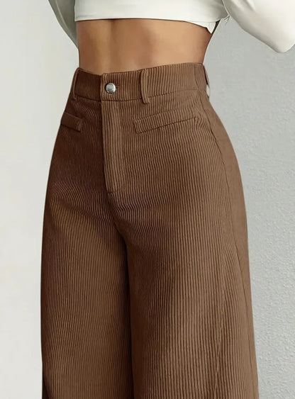 Cocoa Corduroy Wide-Legs