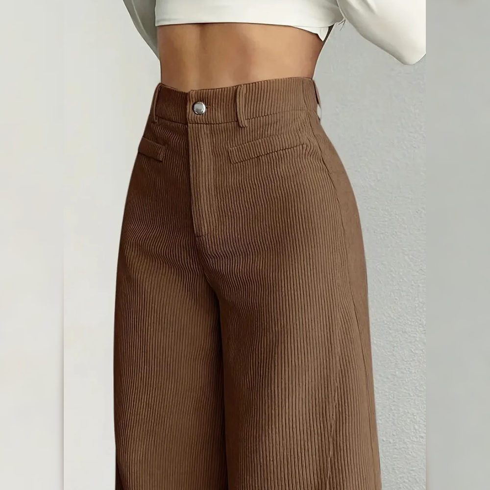 Cocoa Corduroy Wide-Legs