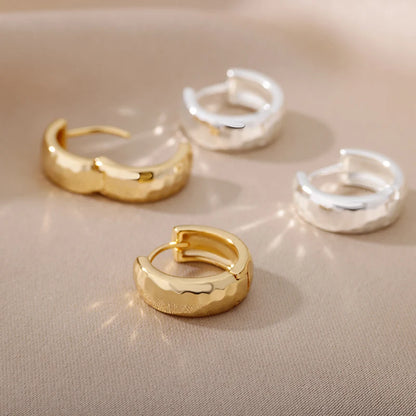 Sculpted Huggie Hoops