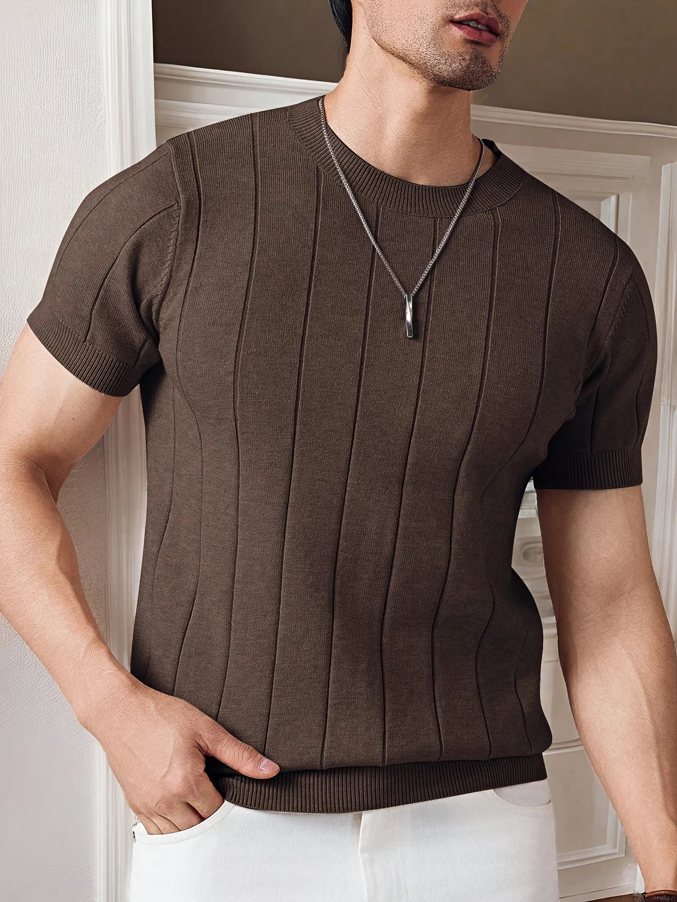 Vertical Knit Tee