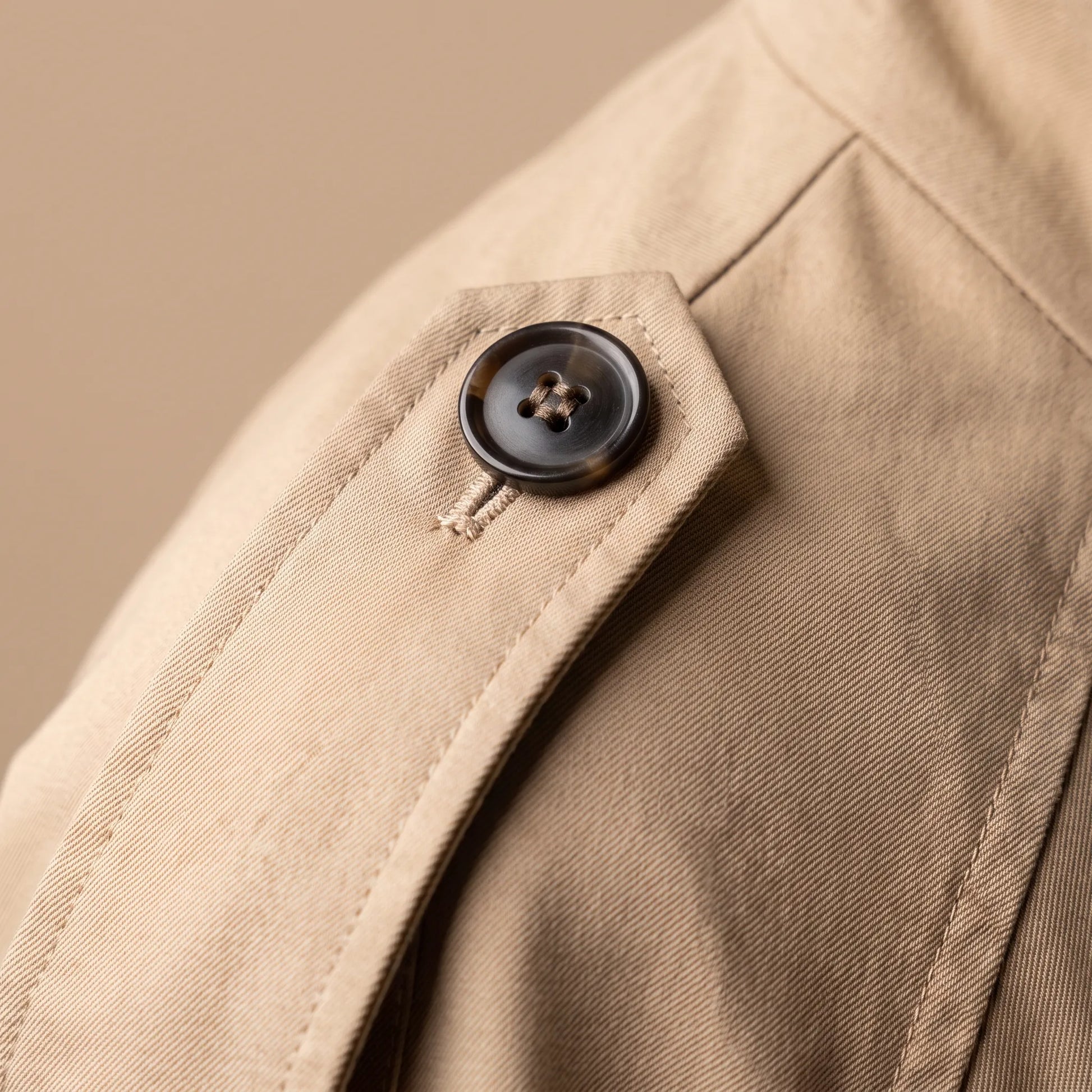 Short Double-Breasted Trench Coat