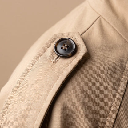 Short Double-Breasted Trench Coat