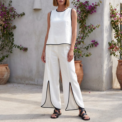 Sleeveless Two Piece Trouser Set