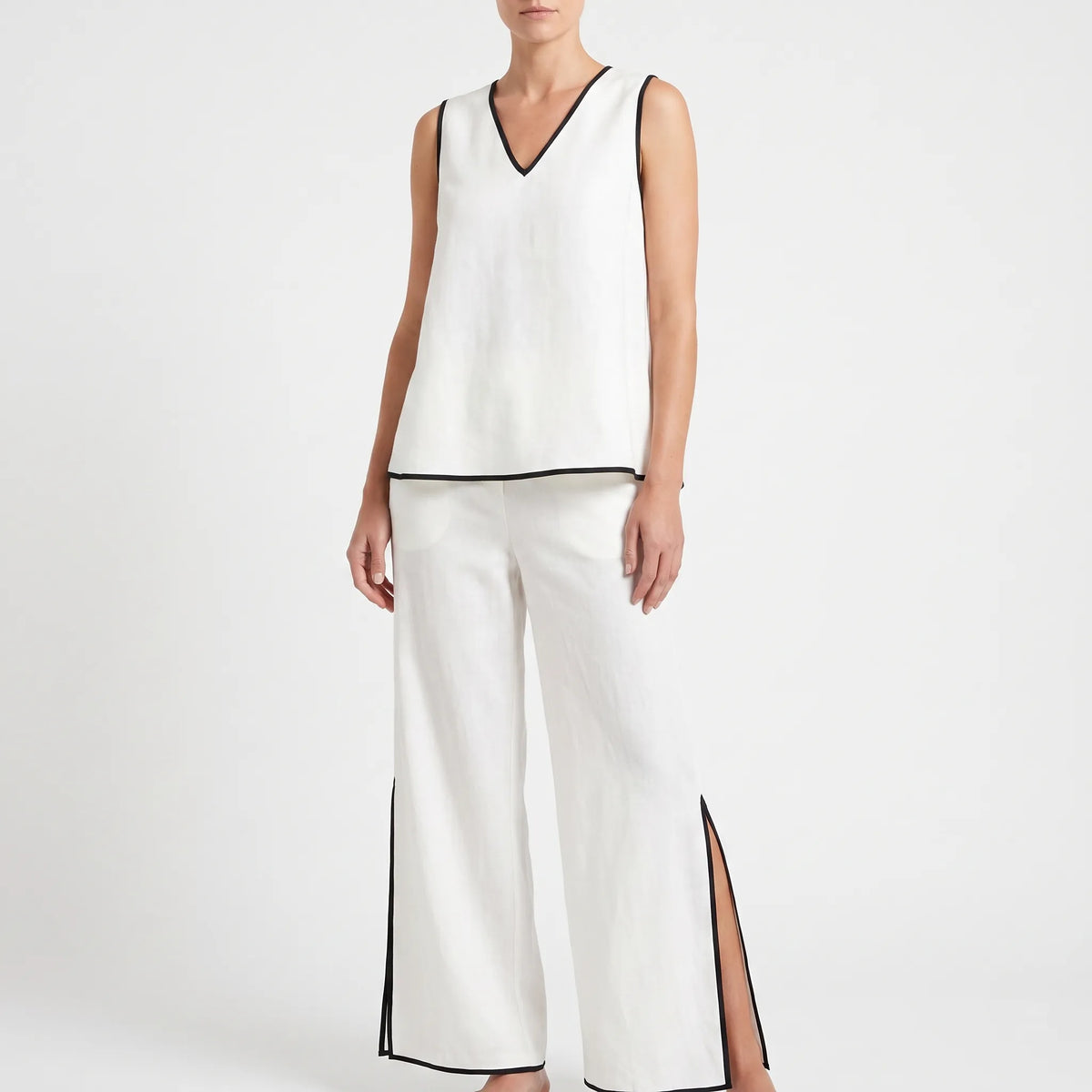 Sleeveless Two Piece Trouser Set