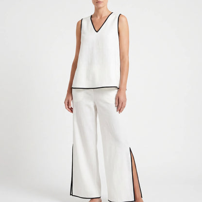 Sleeveless Two Piece Trouser Set