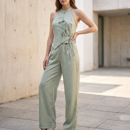 Virelia - Womens Wide Leg Pant Suit