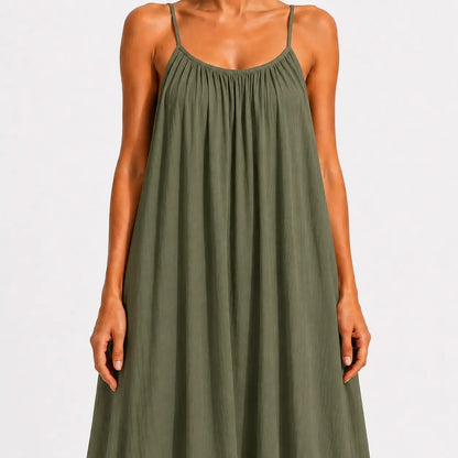 Backless Tie-Back Maxi Dress