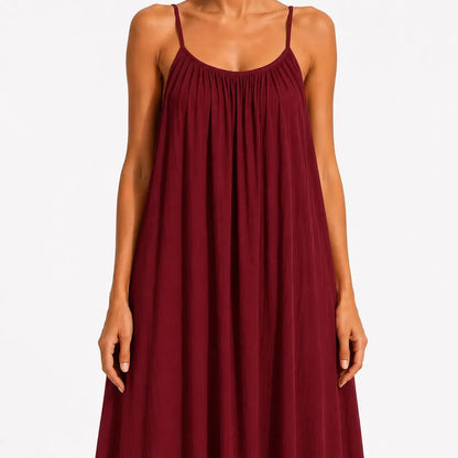 Backless Tie-Back Maxi Dress