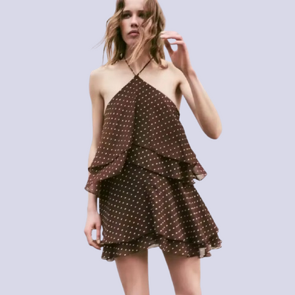 Cafe Dot Halter Mini