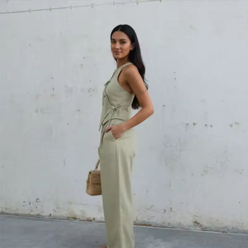 Virelia - Womens Wide Leg Pant Suit