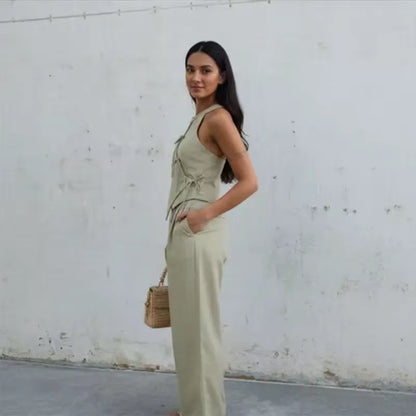 Virelia - Womens Wide Leg Pant Suit