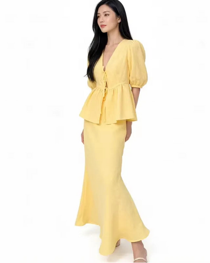 The Riviera Peplum Set