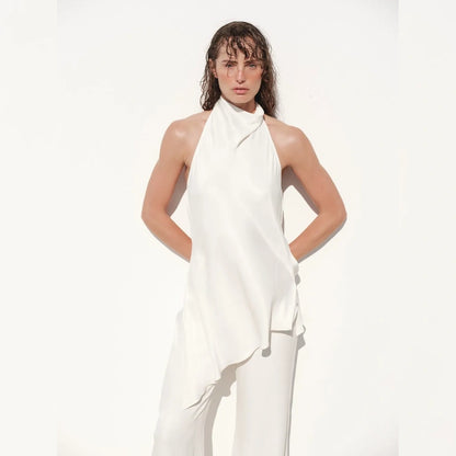 The Satin Cowl Top