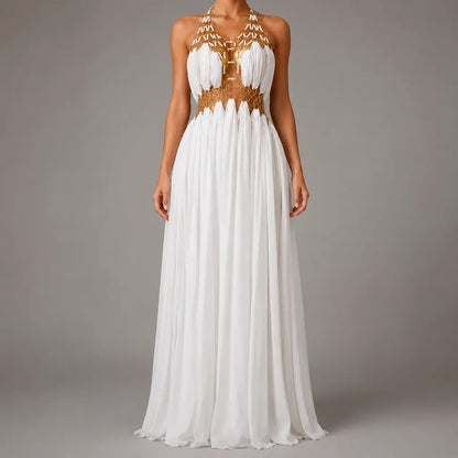 Noir Ring Halter Gown