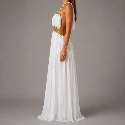 Noir Ring Halter Gown