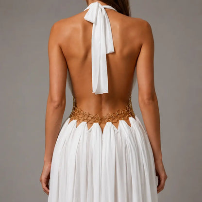 Noir Ring Halter Gown