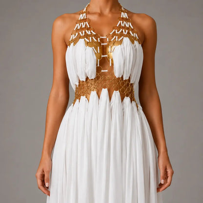 Noir Ring Halter Gown